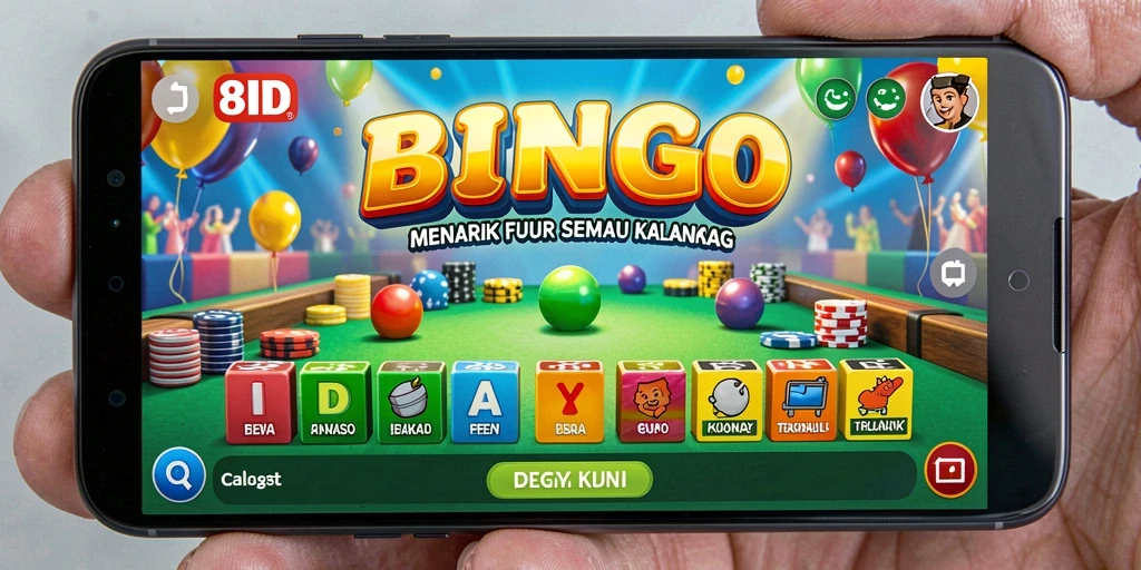Screenshot gameplay 8ID menunjukkan aksi Bingo yang seru.