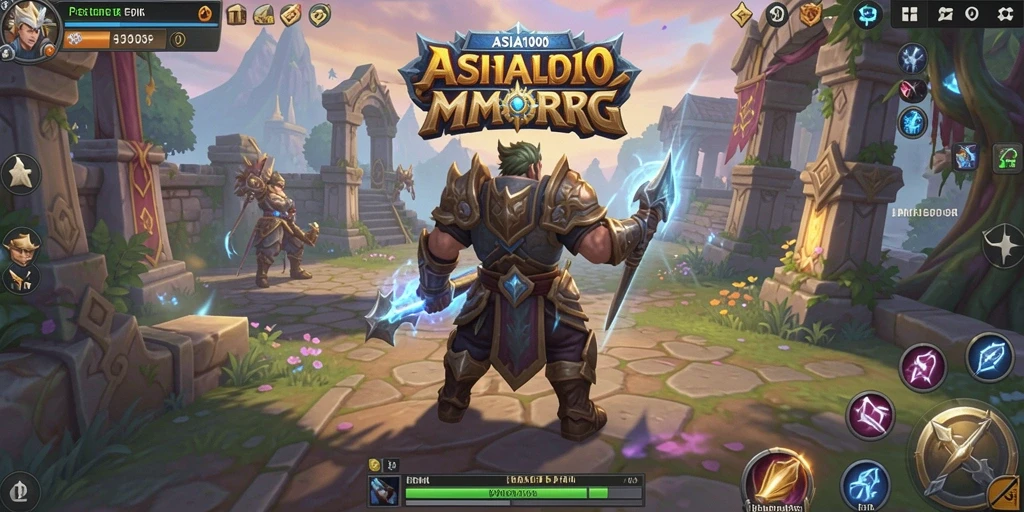 Tampilan gameplay seru dengan pertempuran epik di ASIA100.