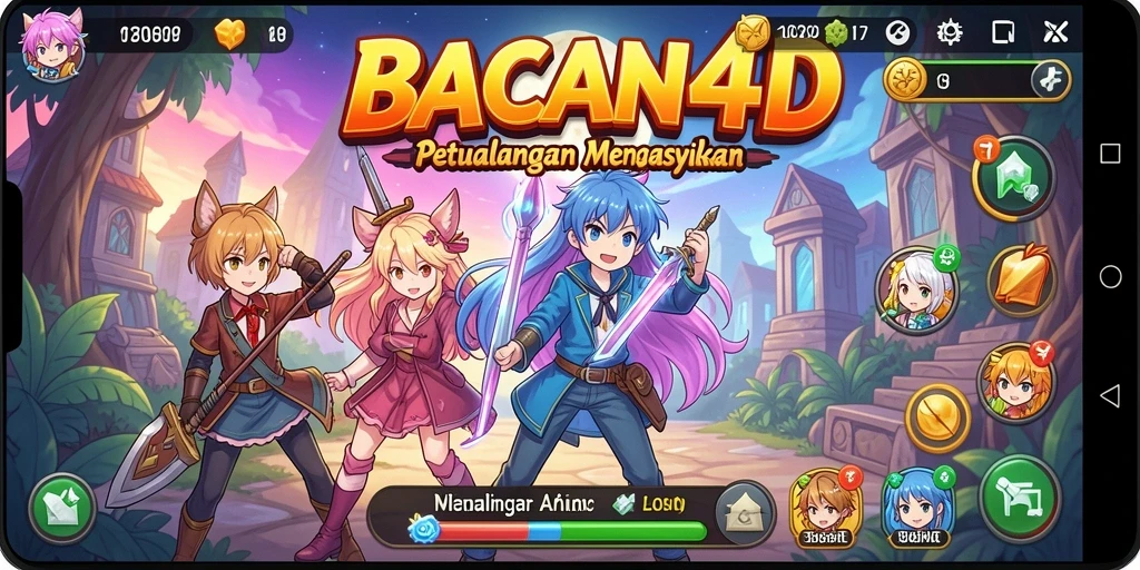 Tampilan gameplay BACAN4D yang menarik dan penuh warna.