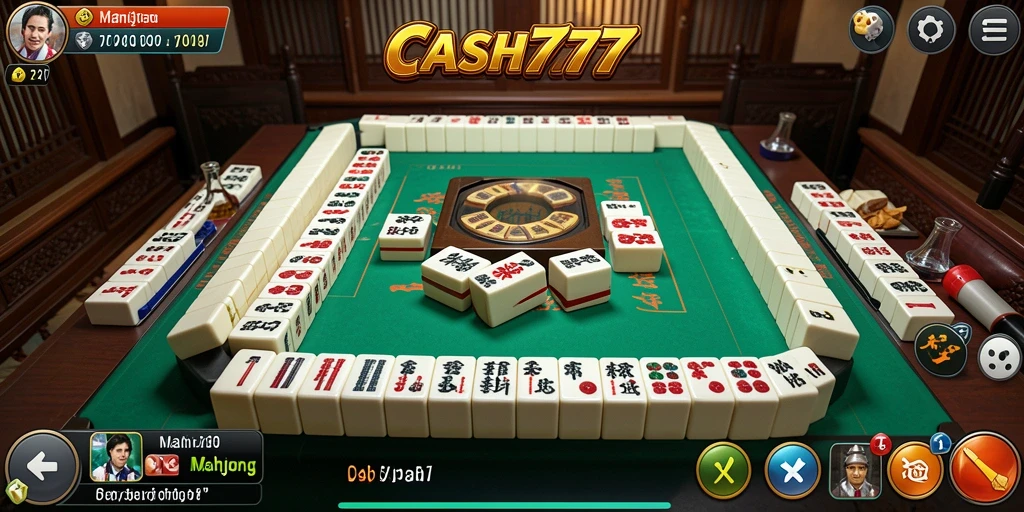 Screenshot gameplay CASH777 menampilkan momen seru saat bermain Mahjong.