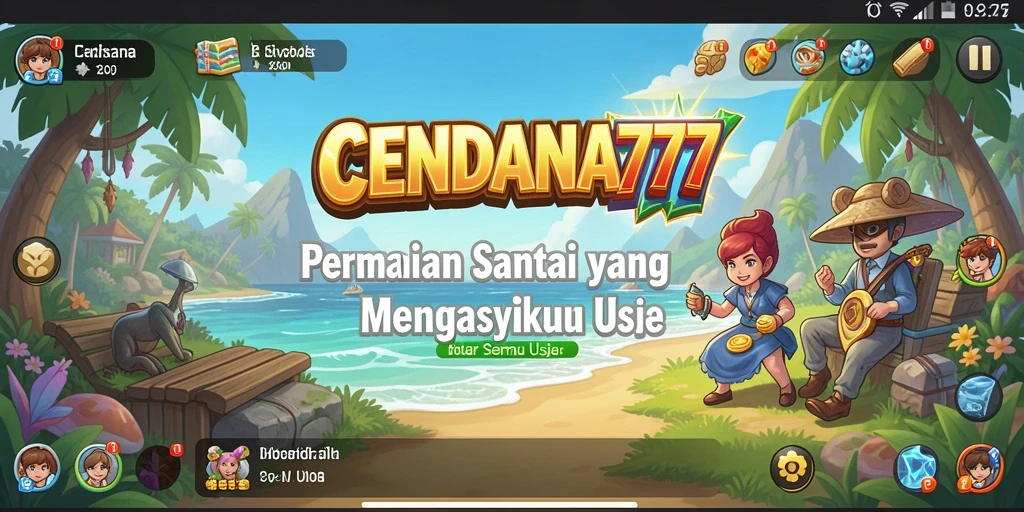 Tangkapan layar CENDANA777 menampilkan gameplay yang ceria dan menghibur.