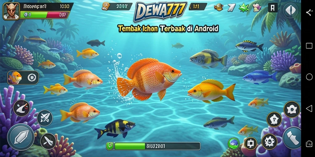Tampilan gameplay menarik dari DEWA777 Tembak Ikan.