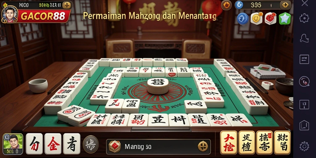Screenshot gameplay GACOR88 yang menampilkan keseruan permainan Mahjong.