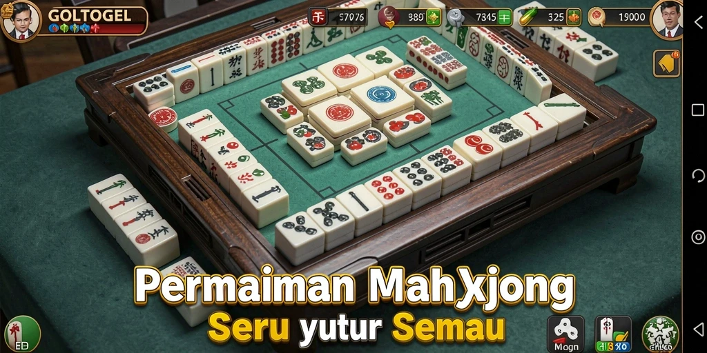 Tampilan gameplay seru dalam permainan Mahjong GOLTOGEL.