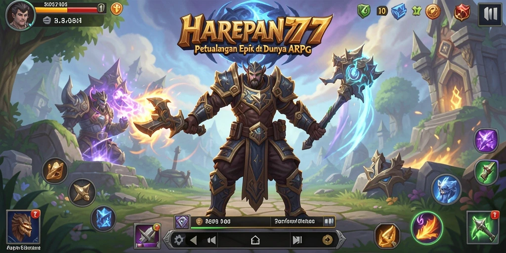 Tampilan seru dari gameplay ARPG di HARAPAN777.