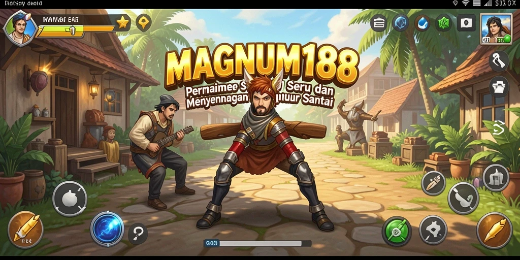 Tampilan gameplay seru MAGNUM188 yang penuh warna.