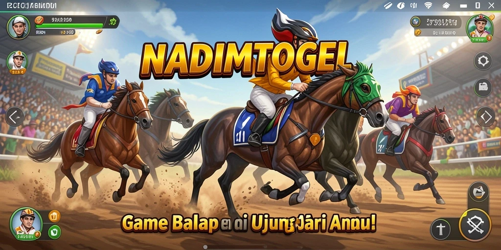 Tampilan menegangkan dari gameplay balap di NADIMTOGEL.