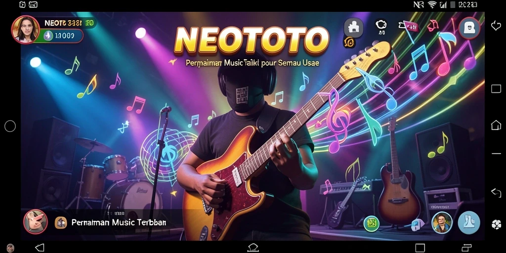 Tampilan gameplay NEOTOTO yang penuh warna dan interaktif.