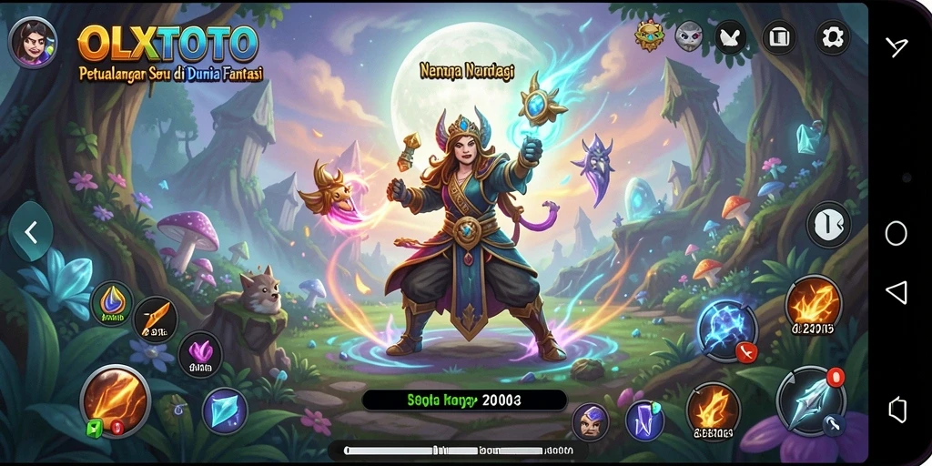 Screenshot gameplay seru dari OLXTOTO di dunia fantasi.