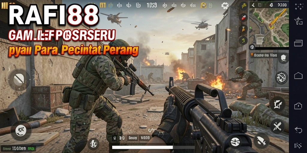 Screenshot utama RAFI88 menunjukkan aksi intense dalam gameplay FPS.