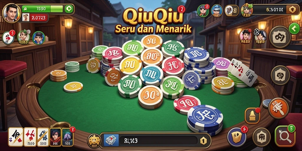 Gameplay seru QiuQiu di RATU123 dengan banyak pemain.