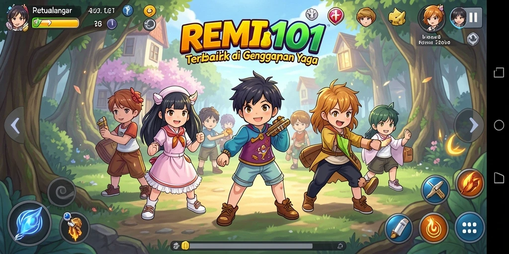 Tampilan gameplay yang seru dan penuh warna dari REMI101.