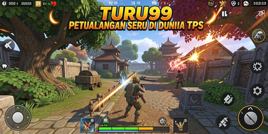 Tangkapan layar utama TURU99 yang menampilkan aksi tempur seru.